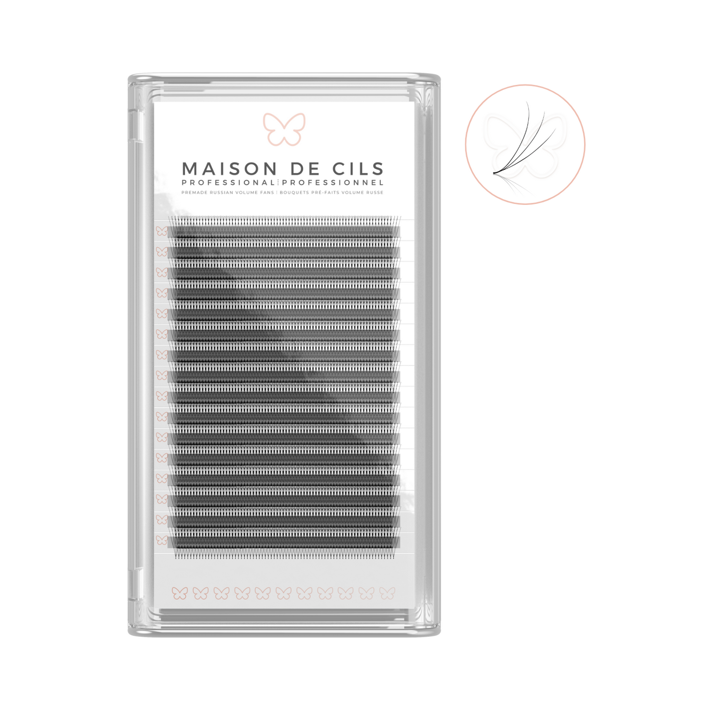 Russian volume premade eyelash extension trays (D)