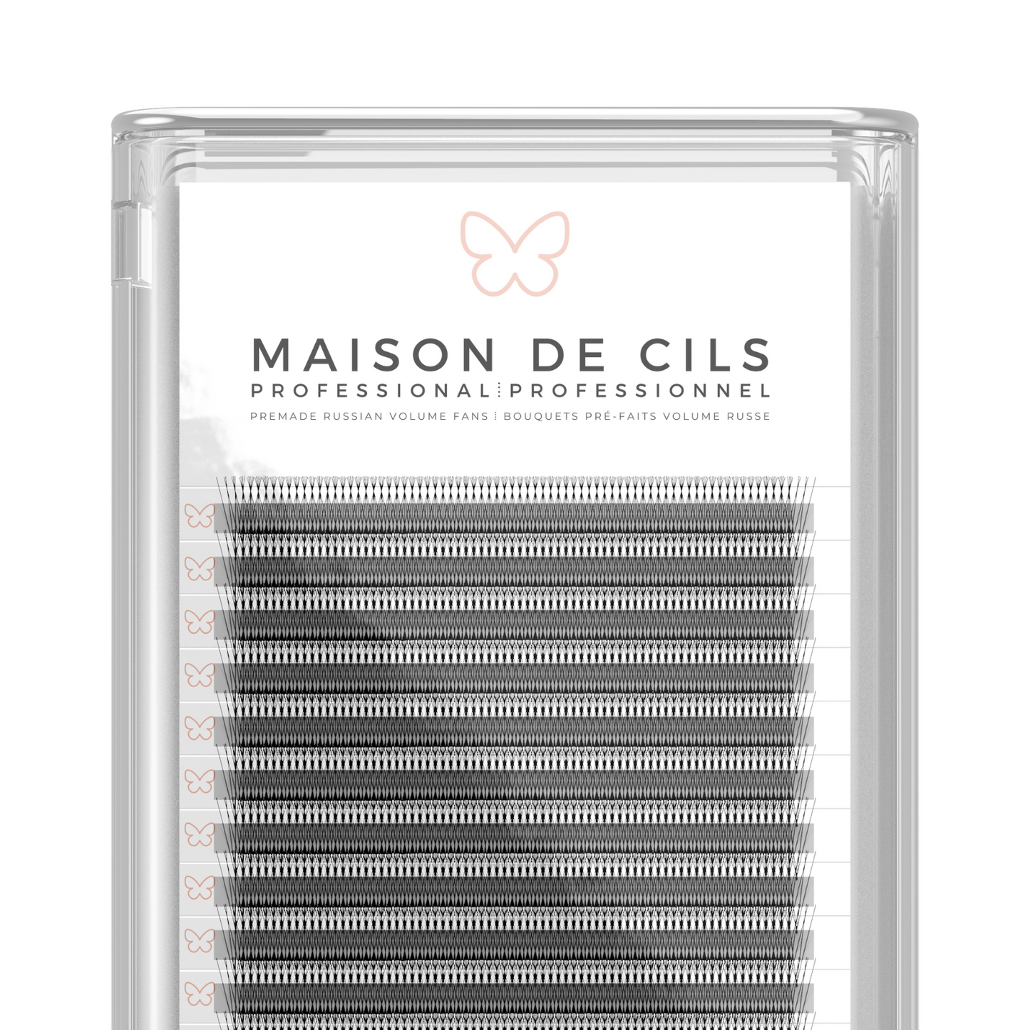Russian volume premade eyelash extension trays (D)