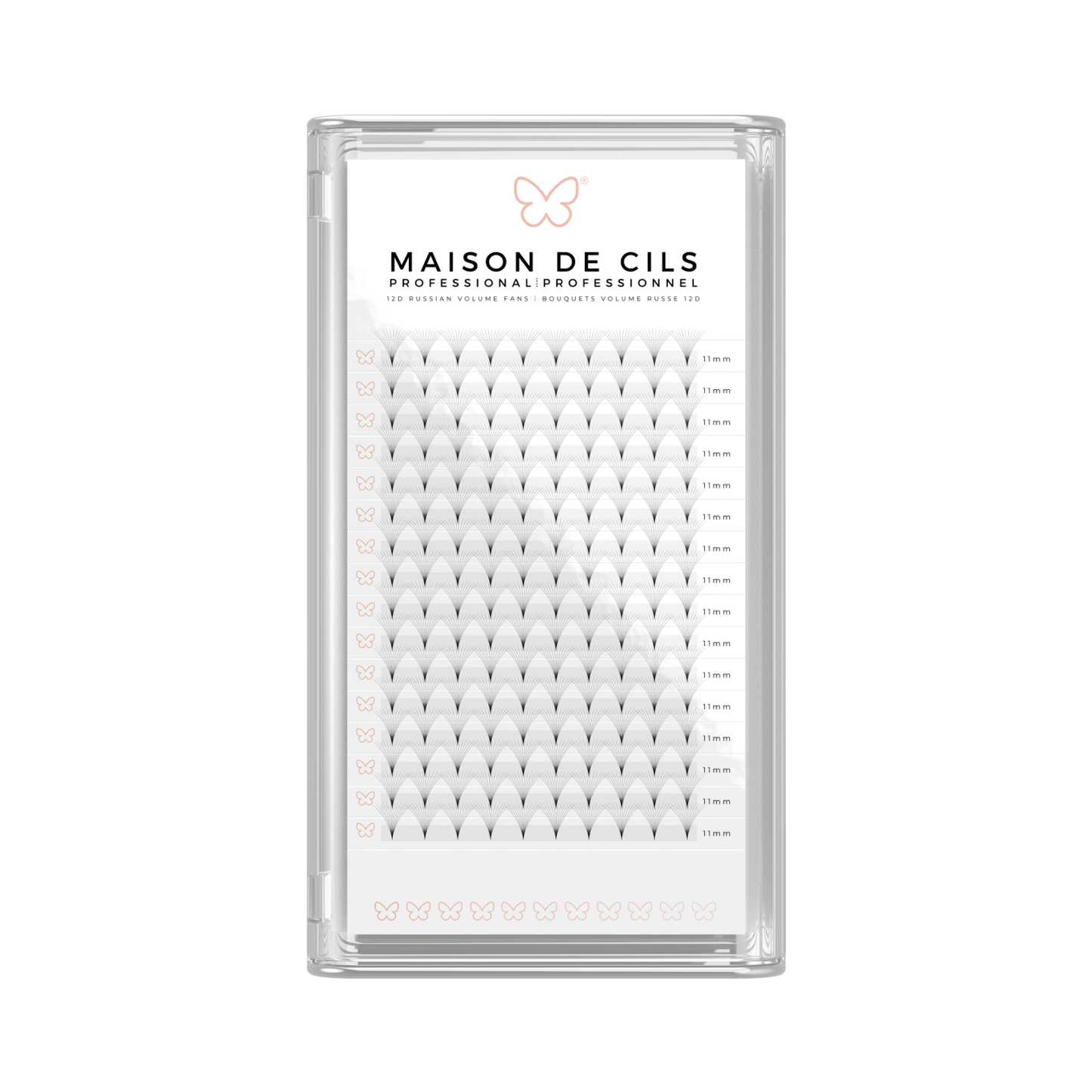 12D Russian volume premade eyelash extension tray