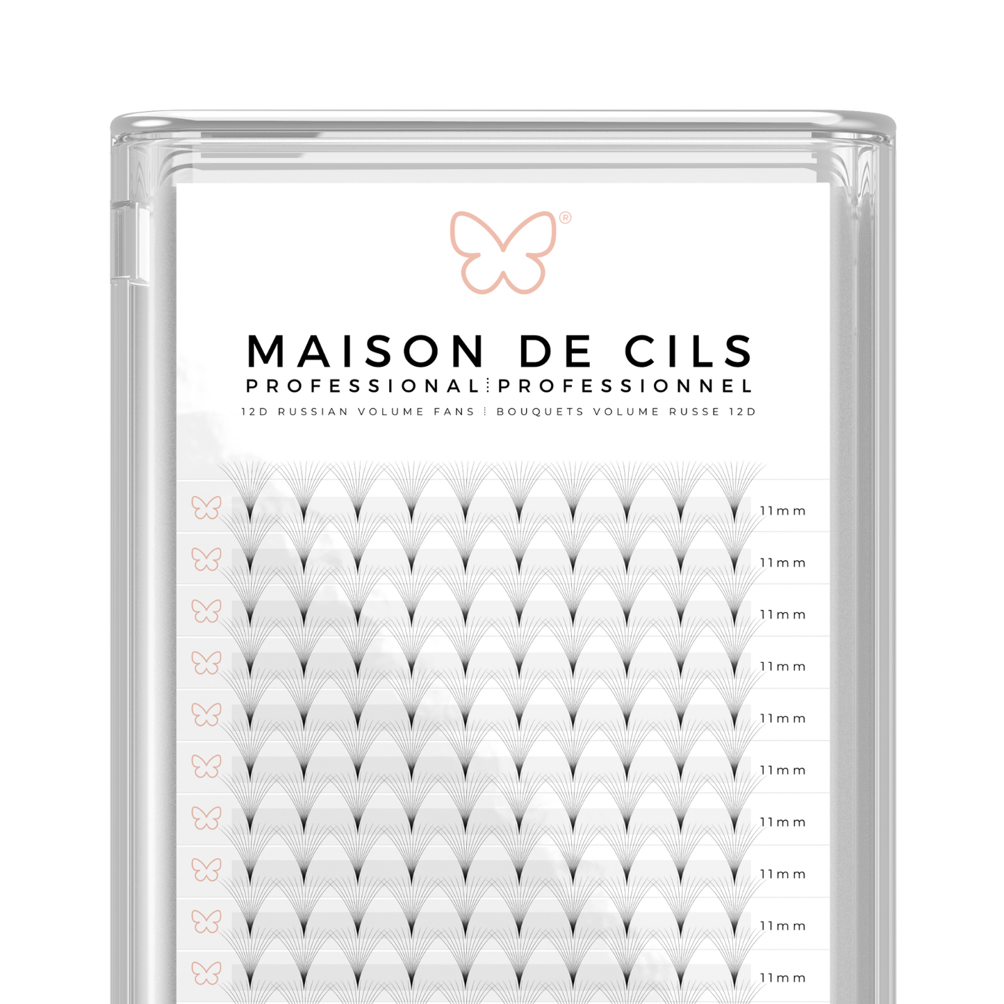 12D Russian volume premade eyelash extension tray