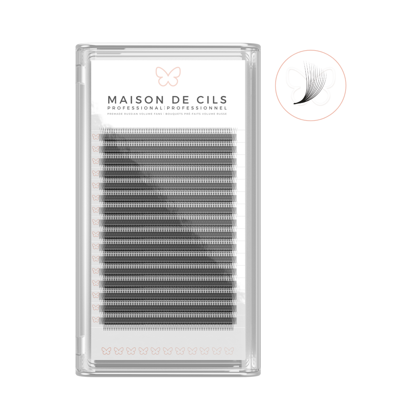 Extensions de cils volume russe préfabriquées (D)