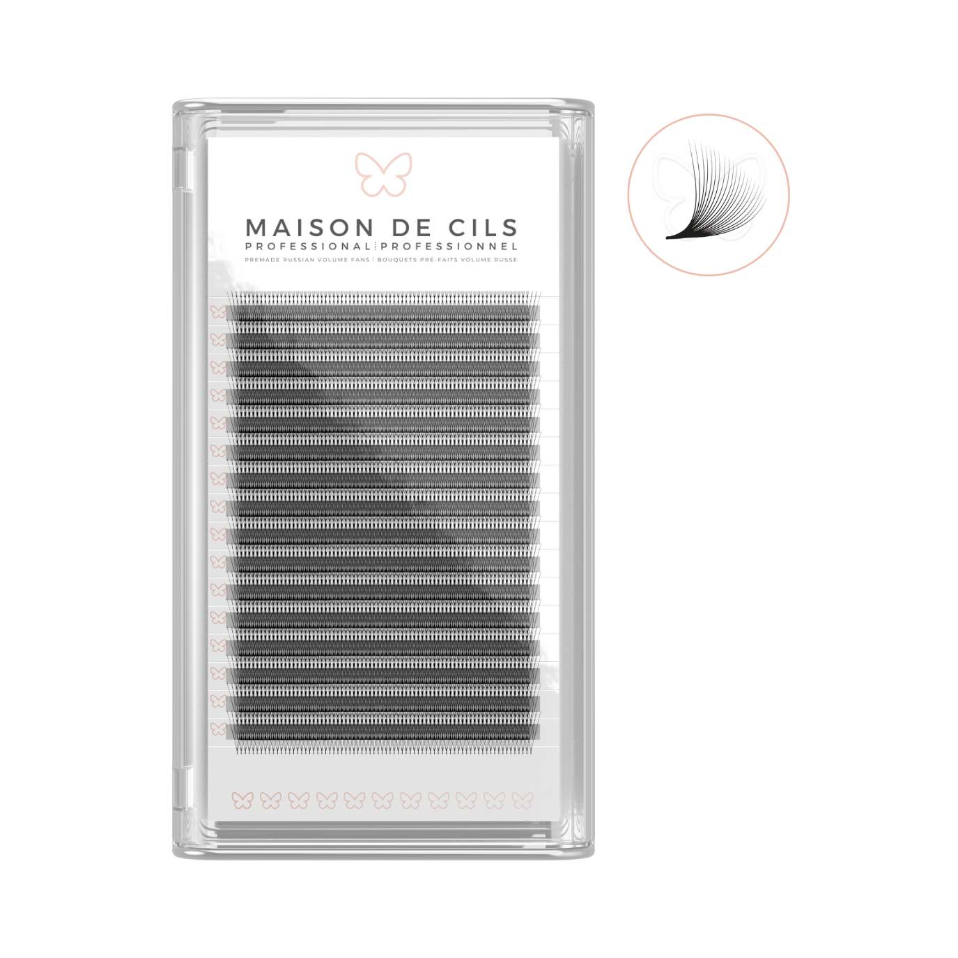 Extensions de cils volume russe préfabriquées (D)