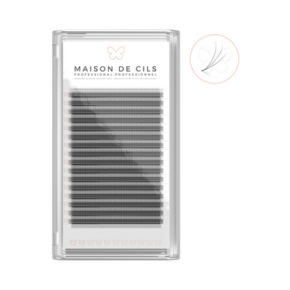 Russian volume premade eyelash extension trays (D)