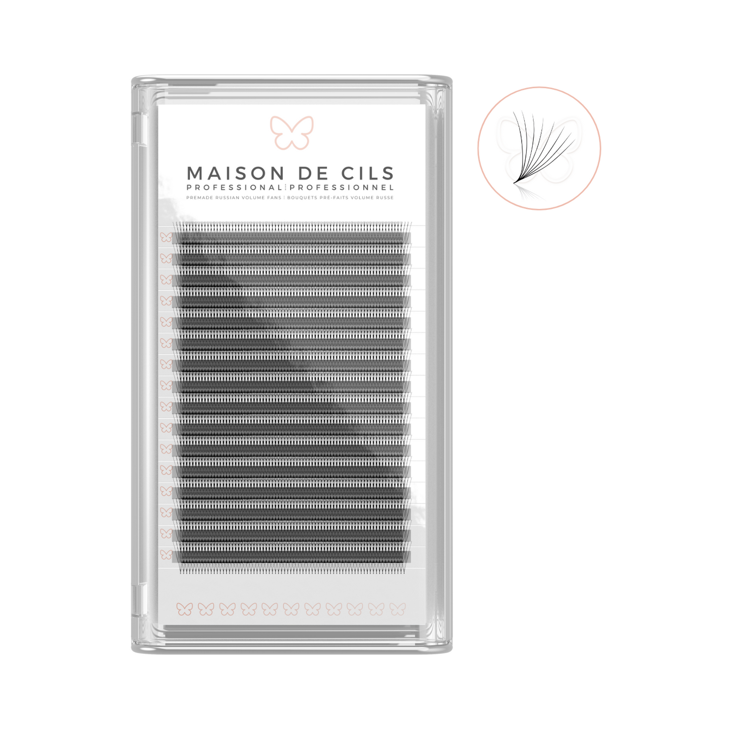 Russian volume premade eyelash extension trays (D)