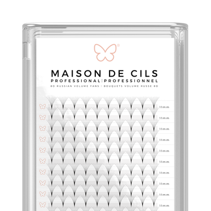 8D Russian volume premade eyelash extension tray